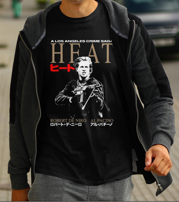 A Los Angeles Crime Saga Heat Robert De Niro Al Pacino Japan Edition T-Shirt
