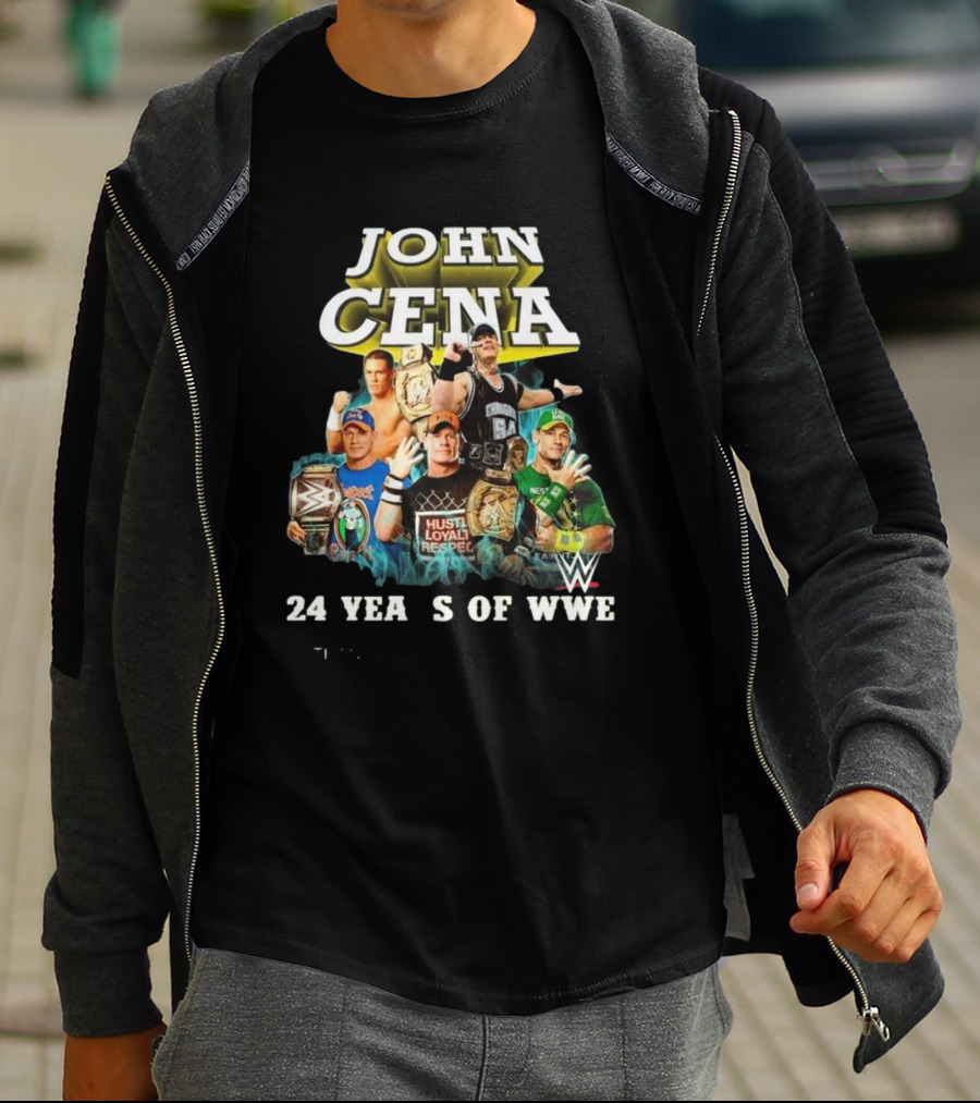 John Cena WWE Legacy 24 Years 2001-2025 Champion T-Shirt