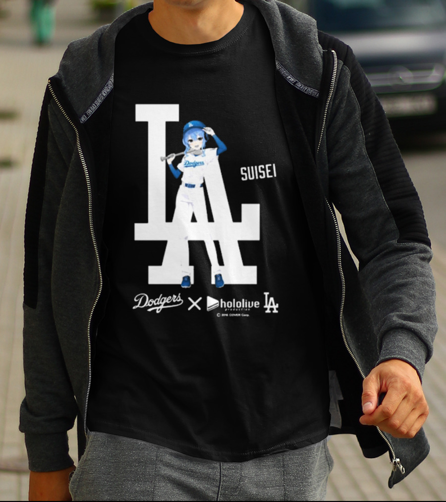 Dodgers X Hololive Suisei LA Collaboration T-Shirt