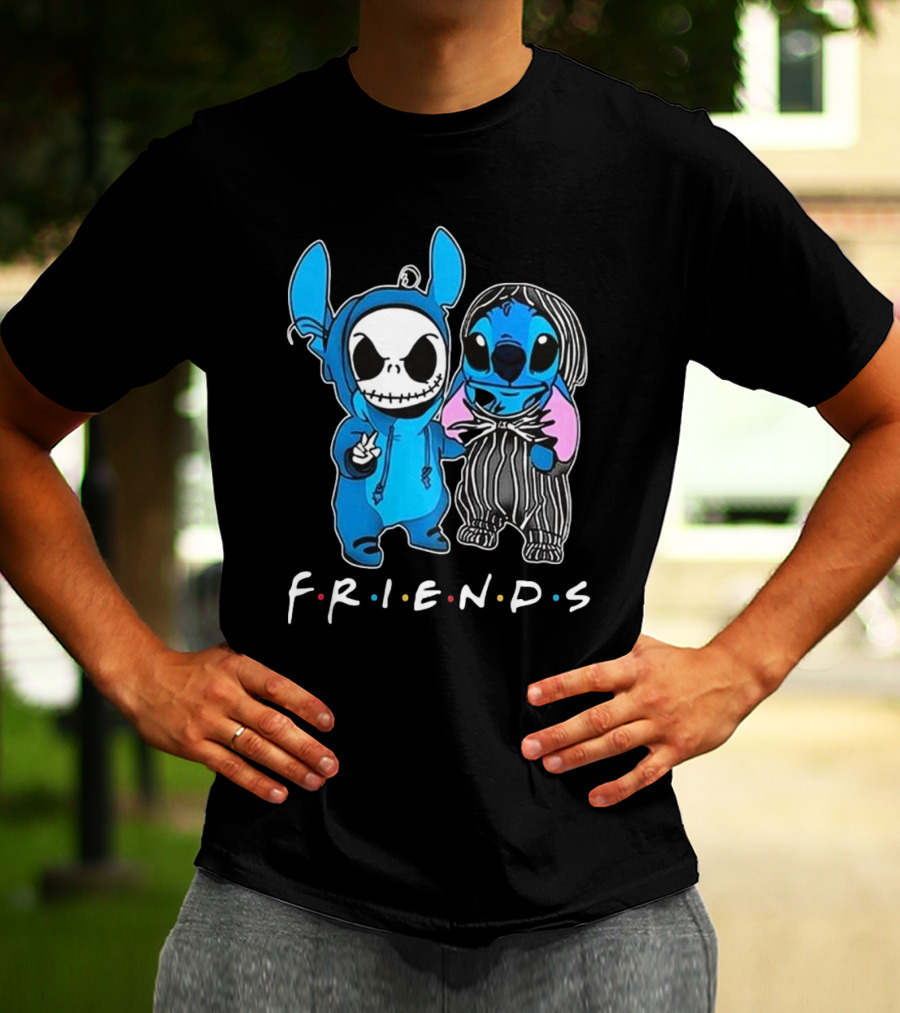 FRIENDS Stitch And Jack Skellington The Nightmare Before Christmas T-Shirt