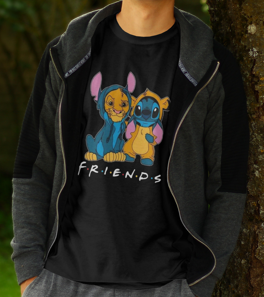 Friends Stitch And Lion King Disney Fusion T-Shirt