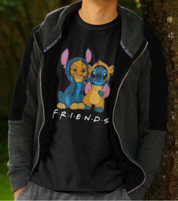 Friends Stitch And Lion King Disney Fusion T-Shirt