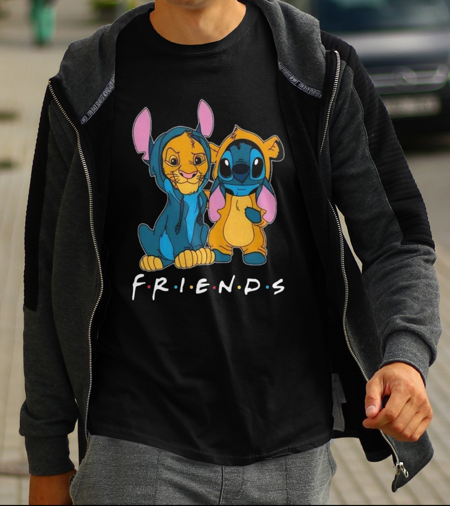 Friends Stitch And Lion King Disney Fusion T-Shirt