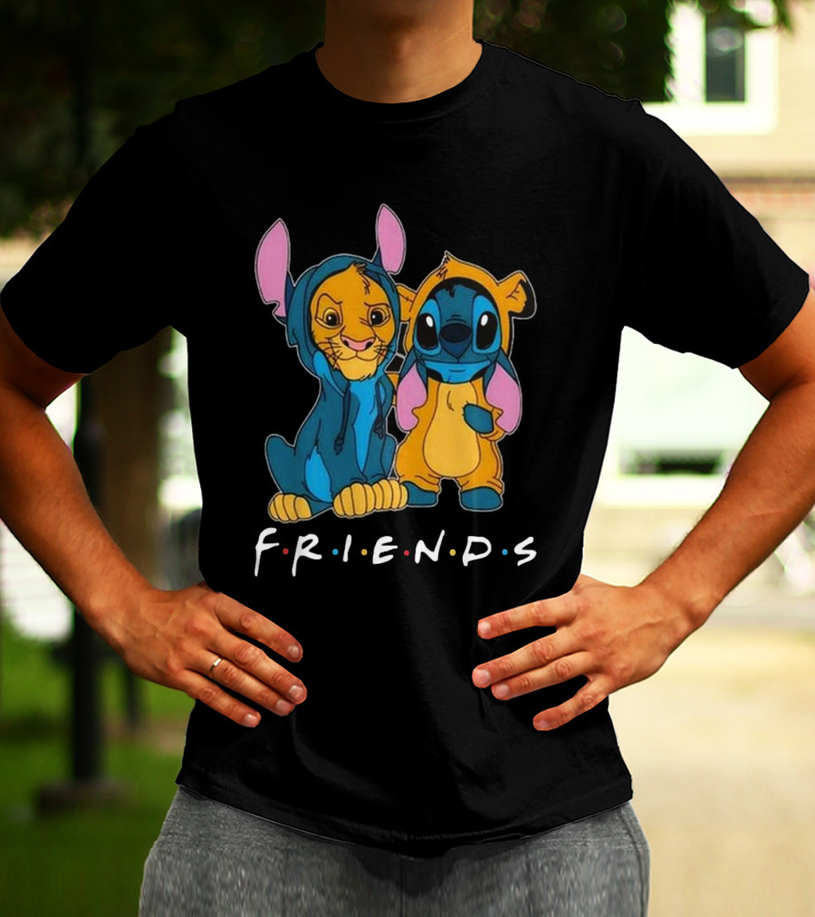Friends Stitch And Lion King Disney Fusion T-Shirt