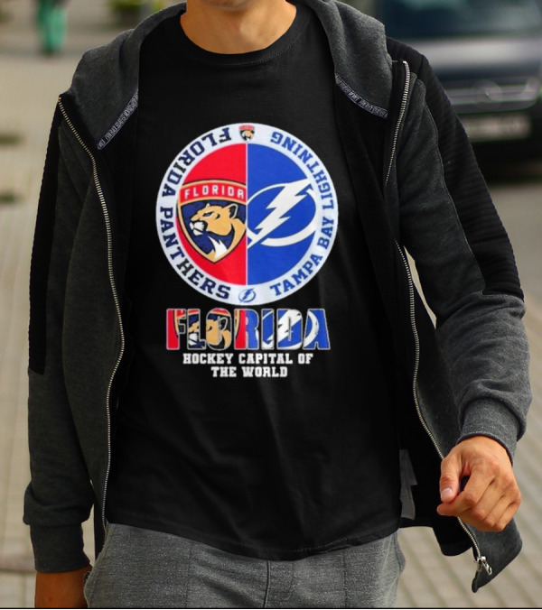 Florida Panthers Tampa Bay Lightning Florida Hockey Capital Of The World T-Shirt