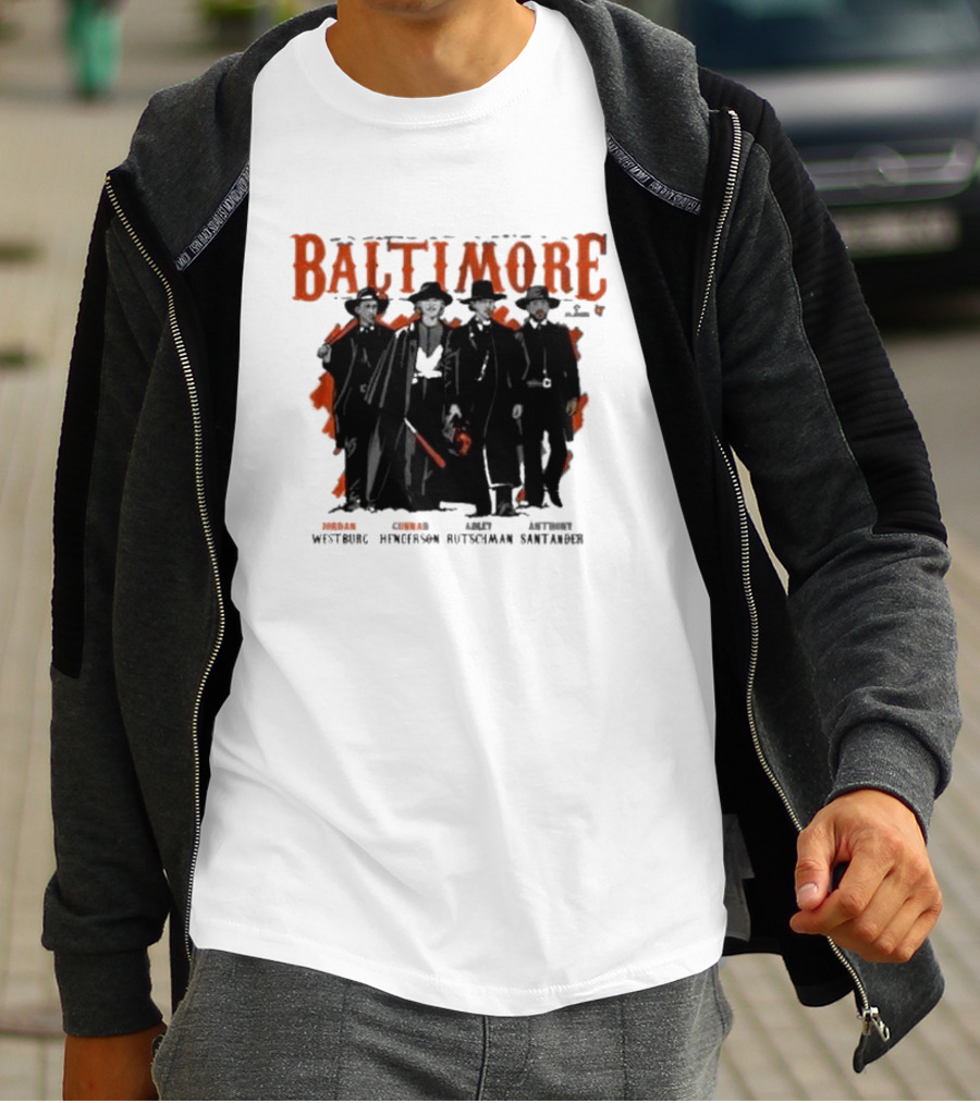 Baltimore Tombstone Sluggers Jordan Gunnar Adley Anthony Westburg Henderson Rutschman Santander T-Shirt