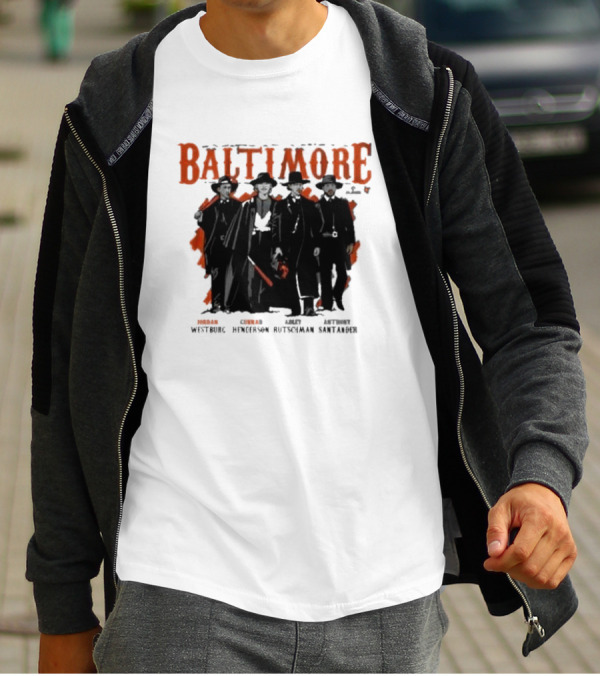Baltimore Tombstone Sluggers Jordan Gunnar Adley Anthony Westburg Henderson Rutschman Santander T-Shirt