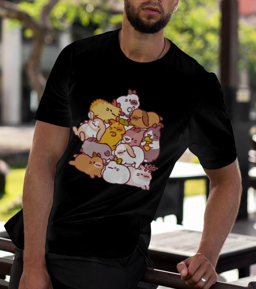 Bunny Pile Usagi Shima Cozy Rabbit Stack T-Shirt
