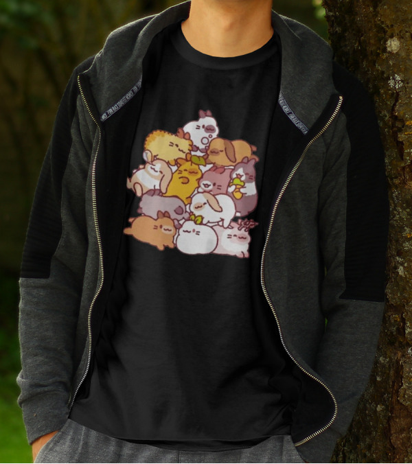 Bunny Pile Usagi Shima Cozy Rabbit Stack T-Shirt