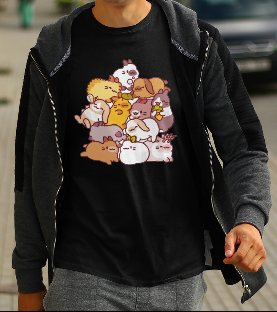 Bunny Pile Usagi Shima Cozy Rabbit Stack T-Shirt