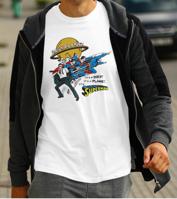 Daily Planet Superman It's A Bird It's A Plane It's Superman T-Shirt