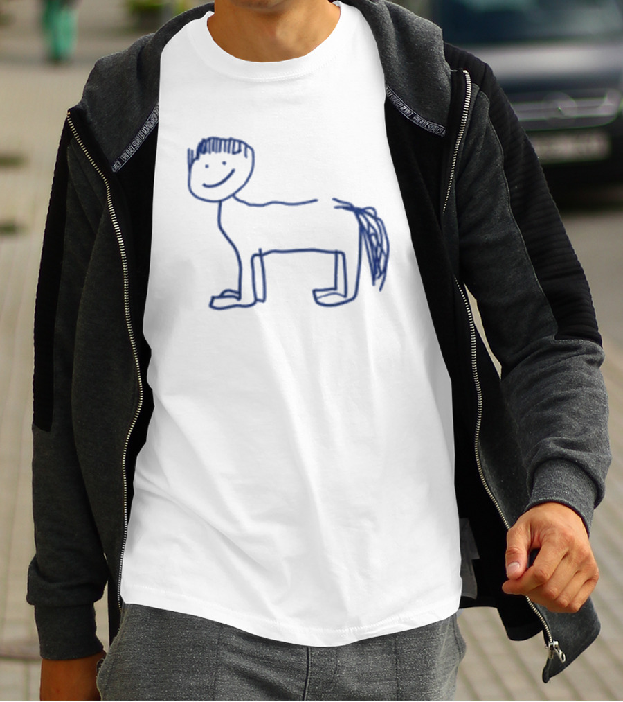 Del Water Gap Horse With Bowl Cut Sketch T-Shirt