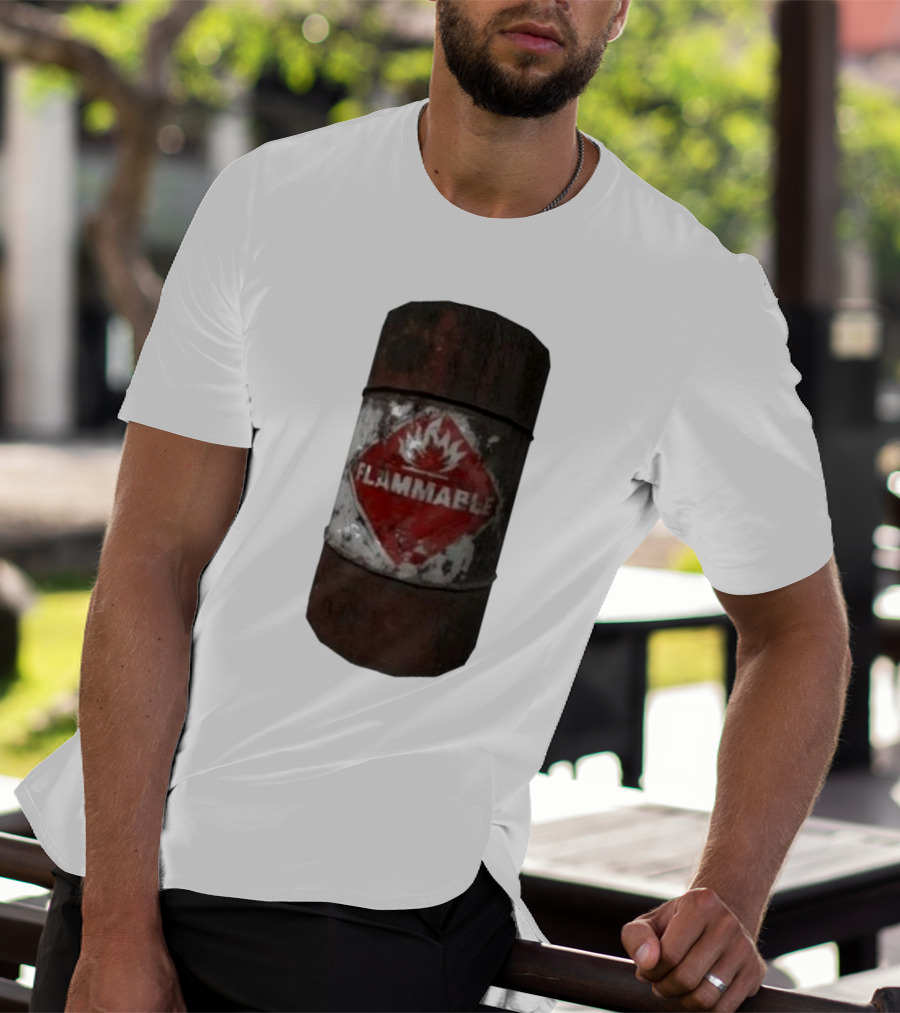 Flammable Barrel Red Hazard T-Shirt