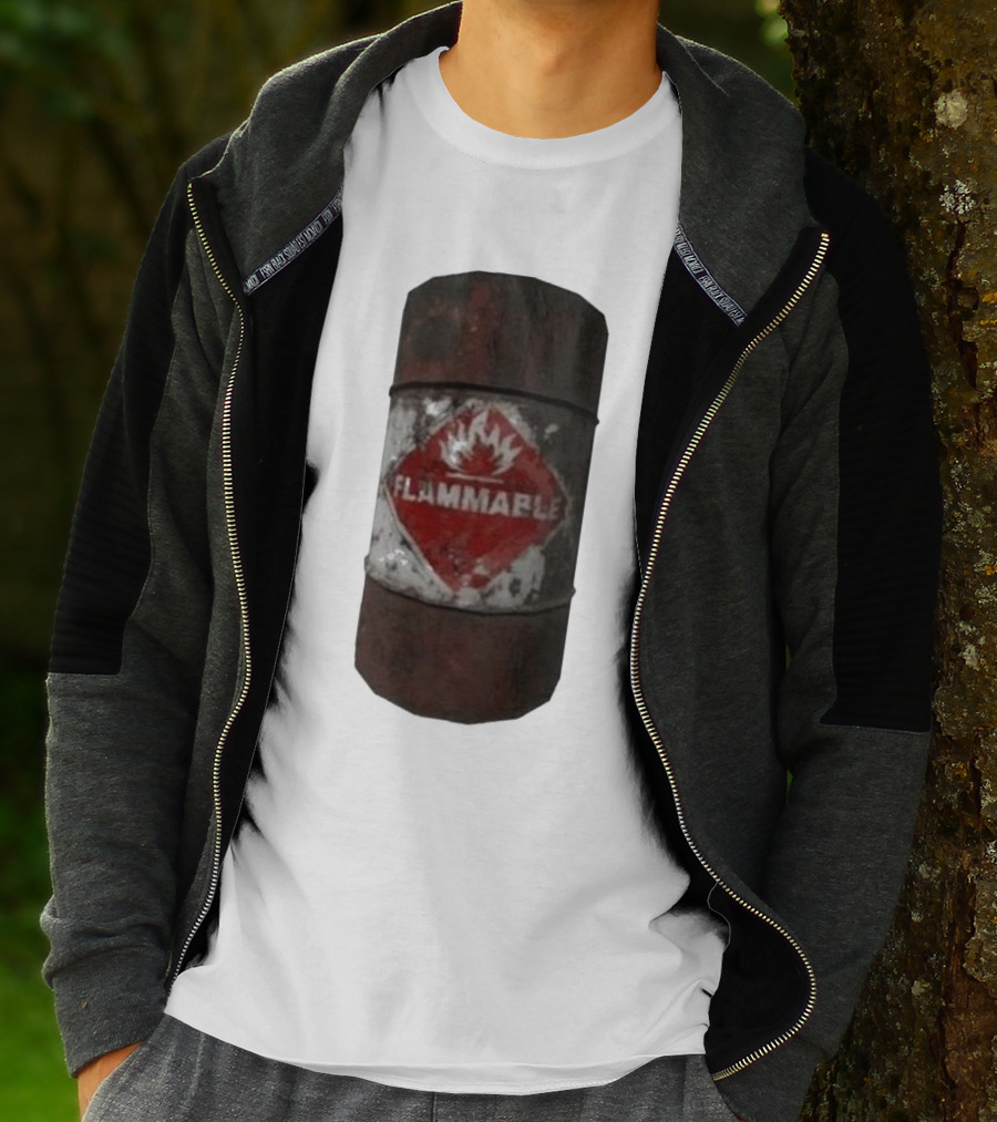 Flammable Barrel Red Hazard T-Shirt
