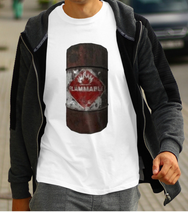 Flammable Barrel Red Hazard T-Shirt