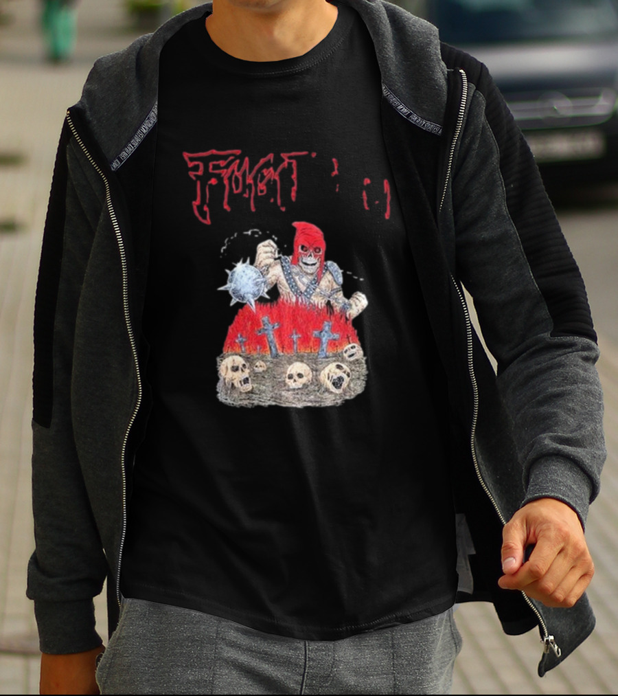 Fugitivetx Mace Guy With Skulls And Crosses T-Shirt