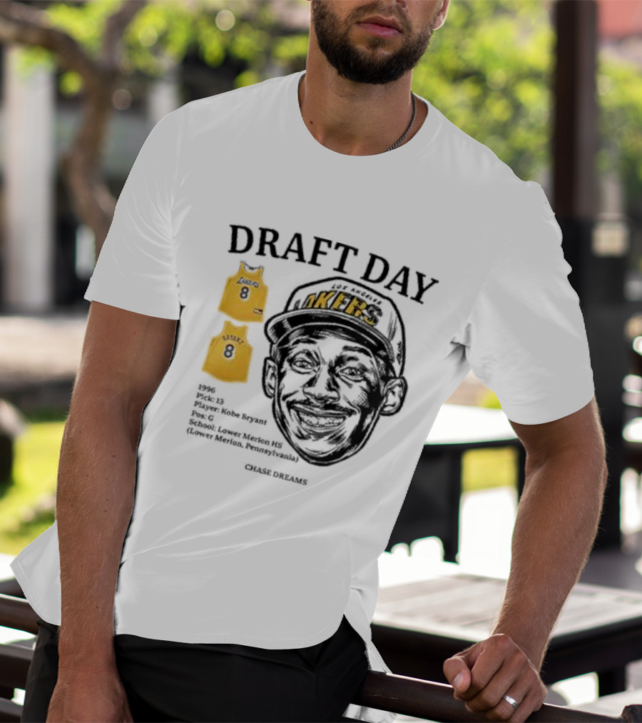 Draft Day 1996 Kobe Bryant Los Angeles Lakers Lower Merion Chase Dreams T-Shirt