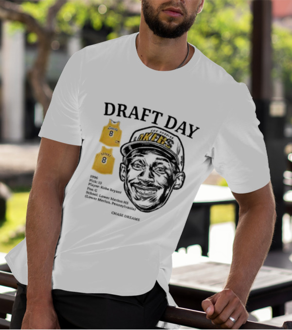 Draft Day 1996 Kobe Bryant Los Angeles Lakers Lower Merion Chase Dreams T-Shirt