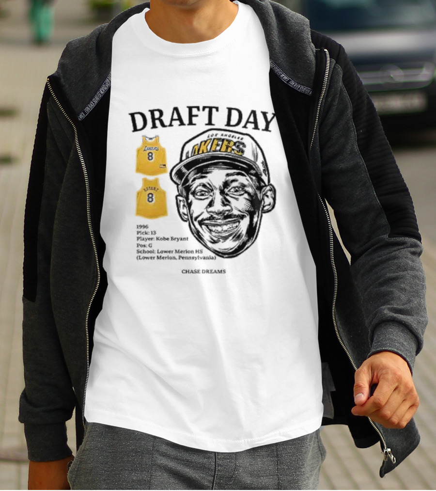 Draft Day 1996 Kobe Bryant Los Angeles Lakers Lower Merion Chase Dreams T-Shirt