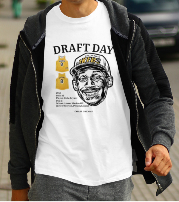 Draft Day 1996 Kobe Bryant Los Angeles Lakers Lower Merion Chase Dreams T-Shirt