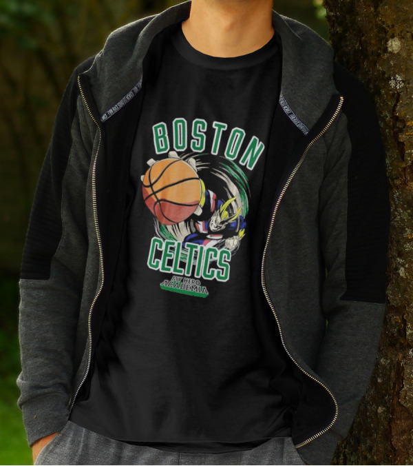 Boston Celtics My Hero Academia Basketball Collaboration T-Shirt