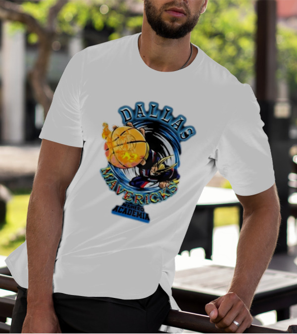 Dallas Mavericks My Hero Academia All Might NBA Collaboration T-Shirt