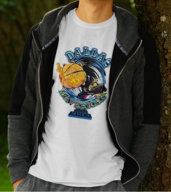 Dallas Mavericks My Hero Academia All Might NBA Collaboration T-Shirt