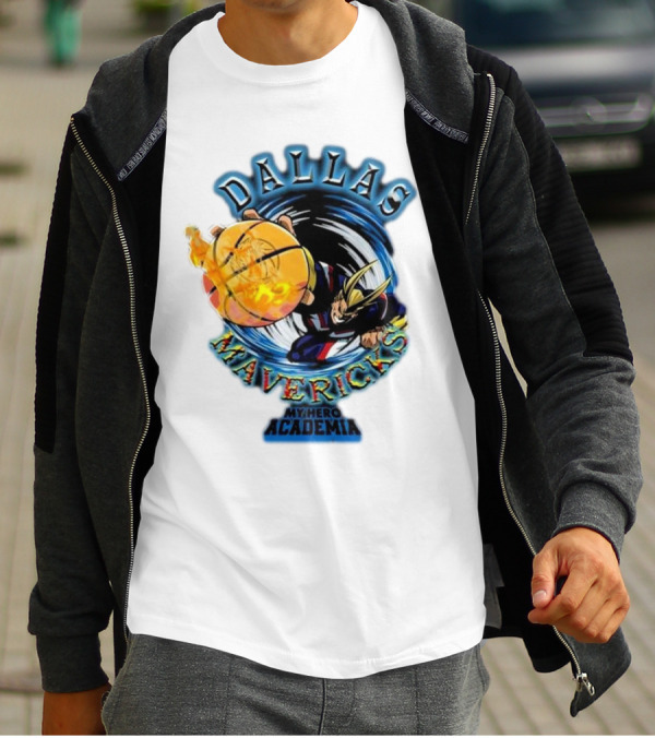 Dallas Mavericks My Hero Academia All Might NBA Collaboration T-Shirt