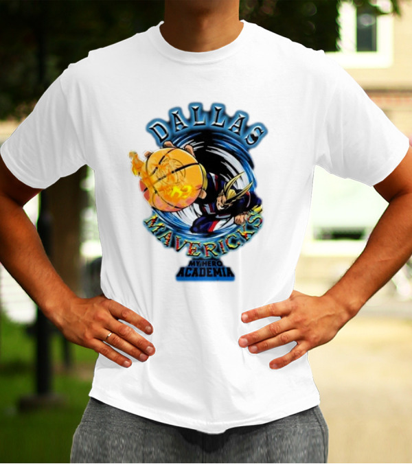 Dallas Mavericks My Hero Academia All Might NBA Collaboration T-Shirt