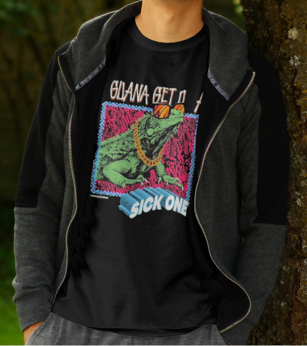 Foos Gone Wild Iguana Get On A Sick One With Sunglasses And Gold Chain T-Shirt