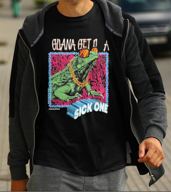 Foos Gone Wild Iguana Get On A Sick One With Sunglasses And Gold Chain T-Shirt