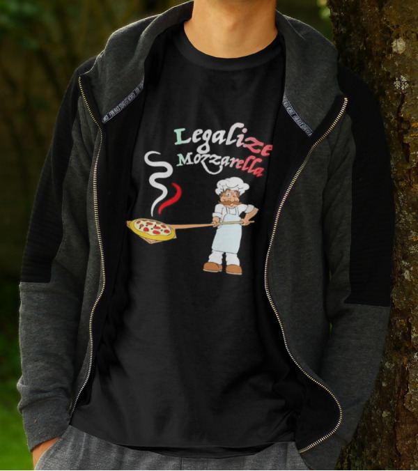 Legalize Mozzarella Pizza Chef With Pizza Peel And Steam T-Shirt