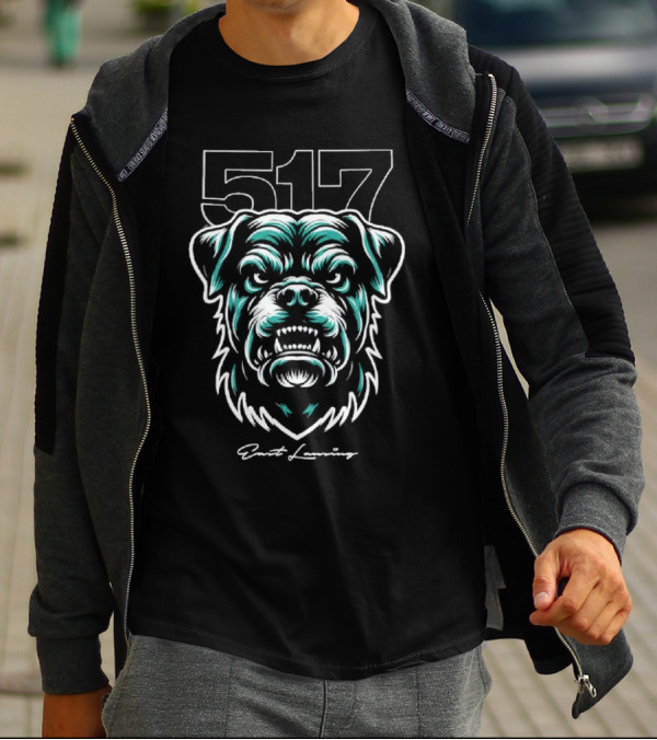 517 Angry Dog Face East Lansing Icon Michigan State T-Shirt