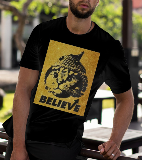 Believe Shark Cat Solana Gold T-Shirt