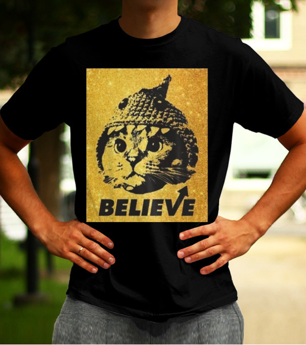 Believe Shark Cat Solana Gold T-Shirt