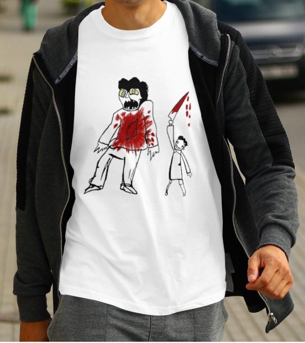 Suitably Grim Argento Horror Bloodshed Scene T-Shirt