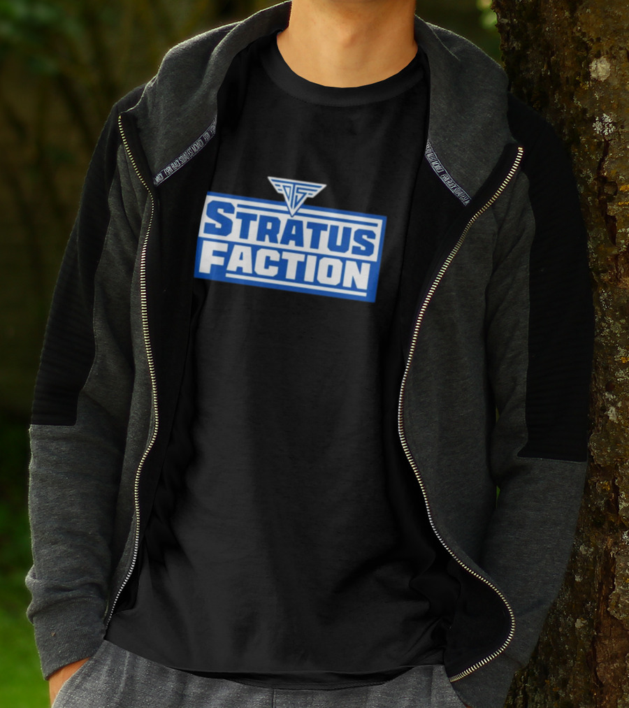 Trishstratus Stratus Faction Logo Blue And White T-Shirt