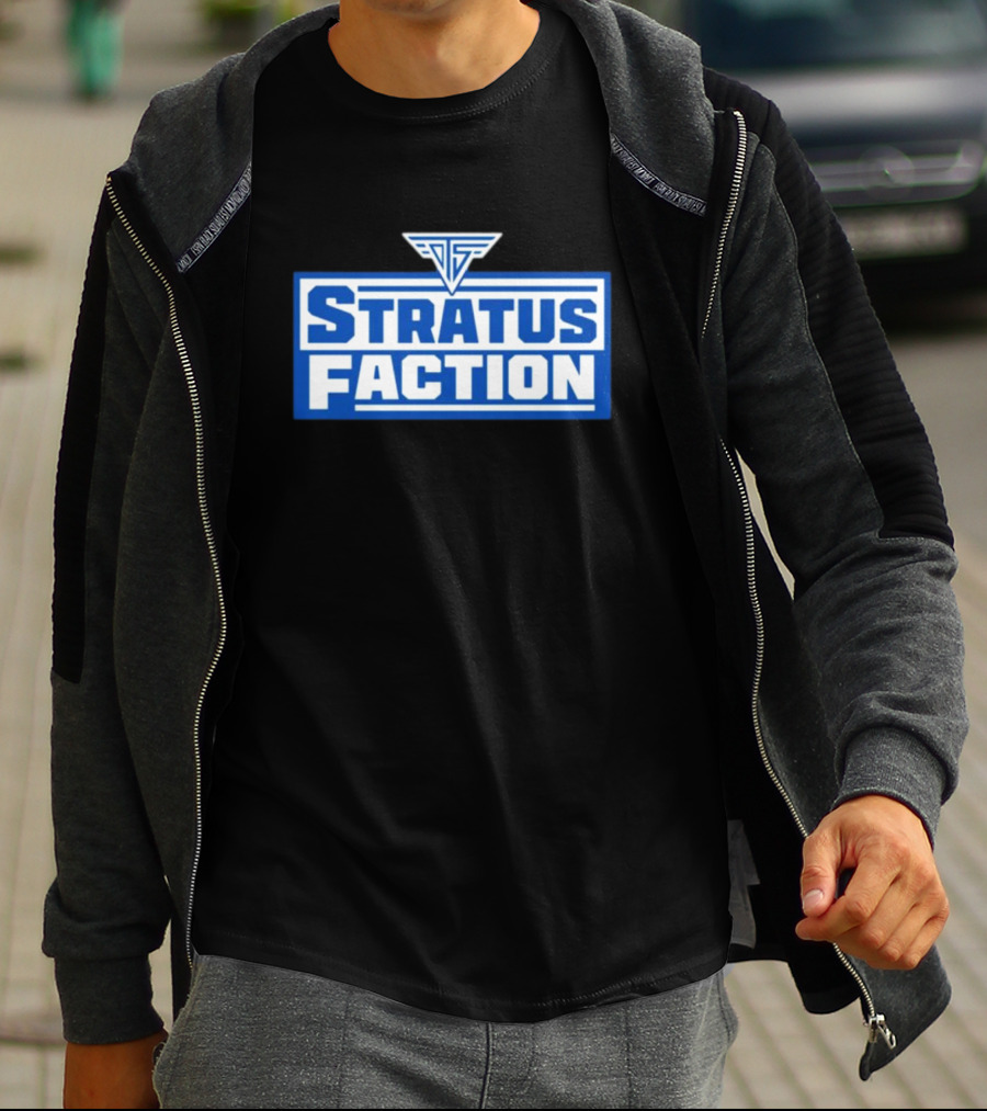 Trishstratus Stratus Faction Logo Blue And White T-Shirt