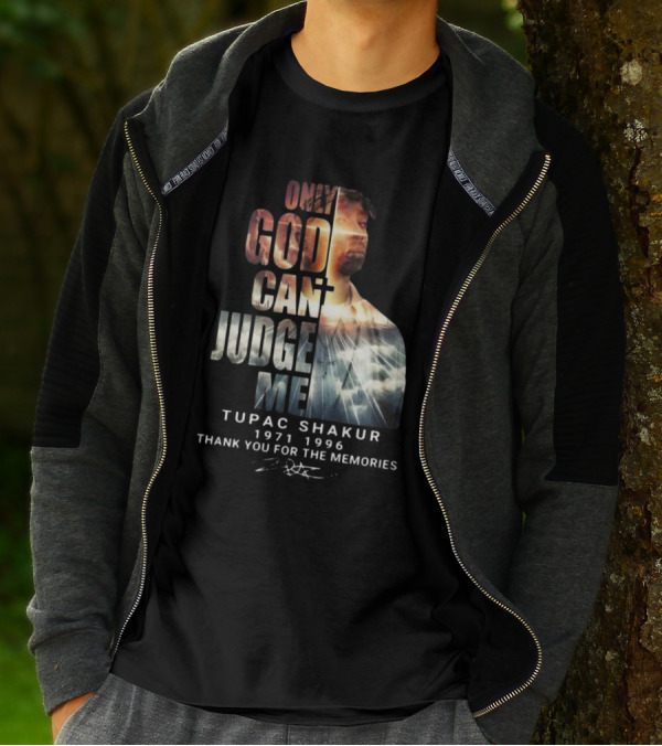 Tupac Shakur Only God Can Judge Me 1971-1996 Thank You For The Memories Signature T-Shirt