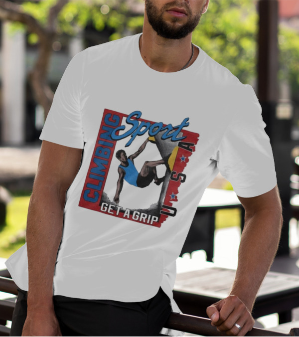 Sport Climbing USA Get A Grip T-Shirt