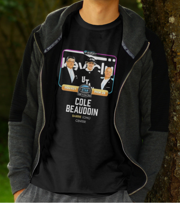 Draft24 Utahn Hockey Club Cole Beaudoin Barrie OHL Round 1 Pick 24 Center T-Shirt