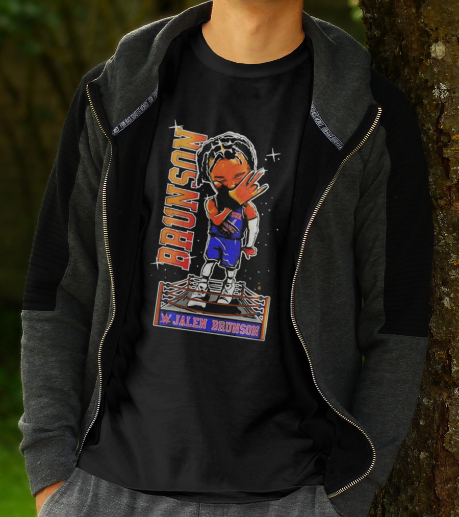 Jalen Brunson Knicks WWE Ring T-Shirt