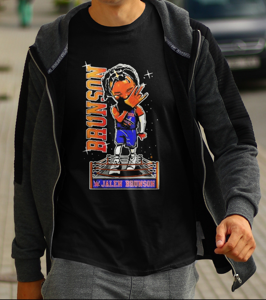Jalen Brunson Knicks WWE Ring T-Shirt