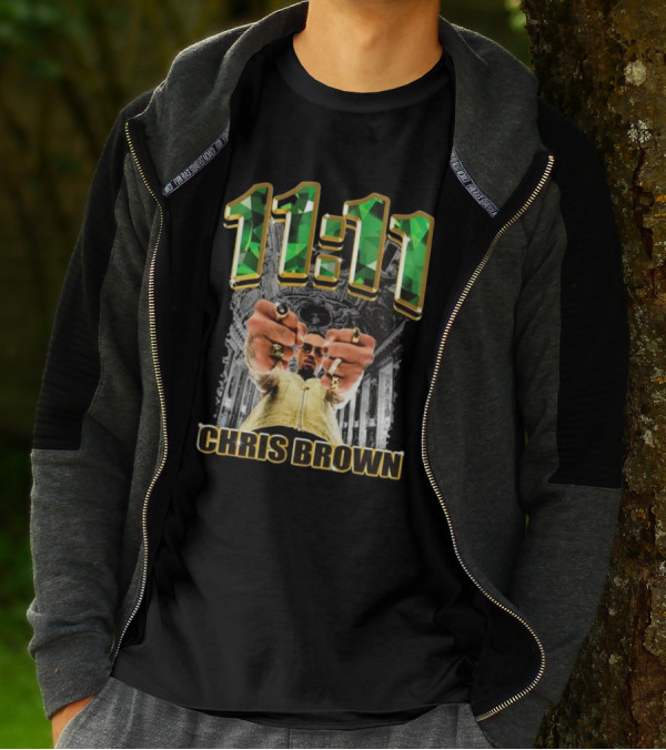 11:11 Chris Brown Emeralds And Gold T-Shirt
