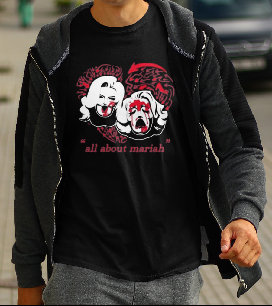 Mariahmayx All About Mariah Heart Faces Red Arrows T-Shirt