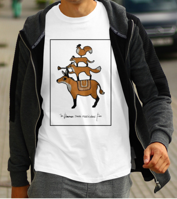 The Bremen Town Musicians Fox Stack T-Shirt