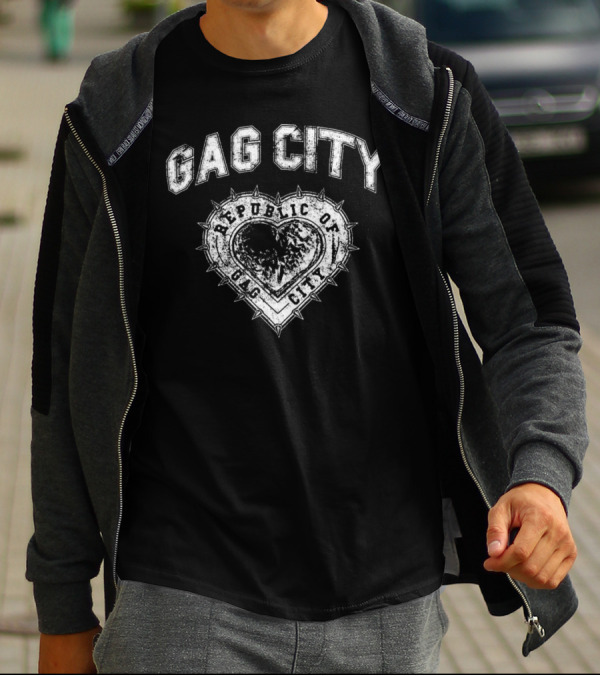 GAG CITY REPUBLIC OF GAG CITY HEART EMBLEM T-Shirt