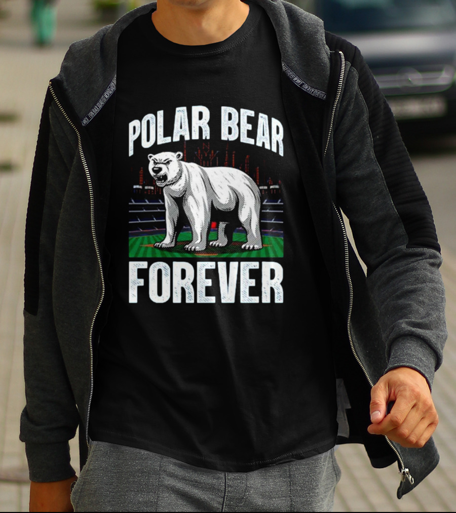 Polar Bear Forever New York Mets Stadium Skyline T-Shirt
