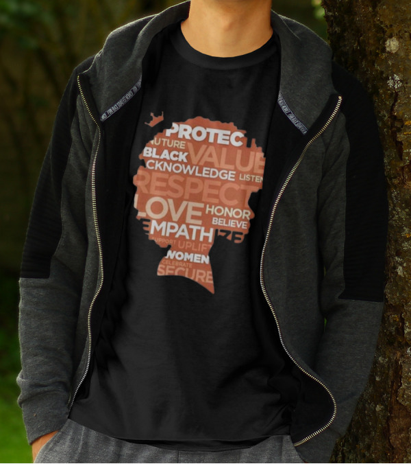 Ryan Clark Respect Love Honor Believe Protect Black Value Acknowledge Listen Empathize Women T-Shirt