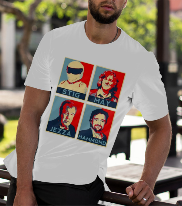 Stig May Jezza Hammond Top Gear Iconic Trio T-Shirt